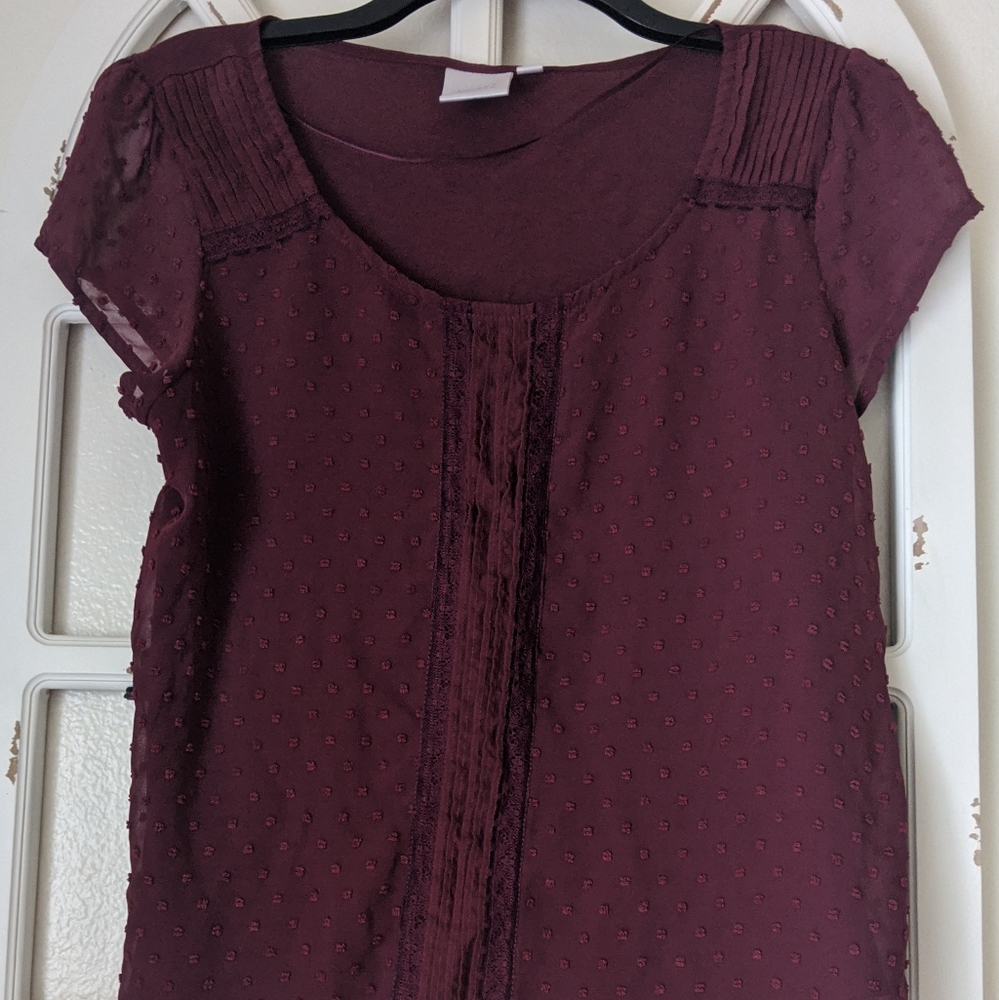 Lauren Conrad Burgundy Blouse